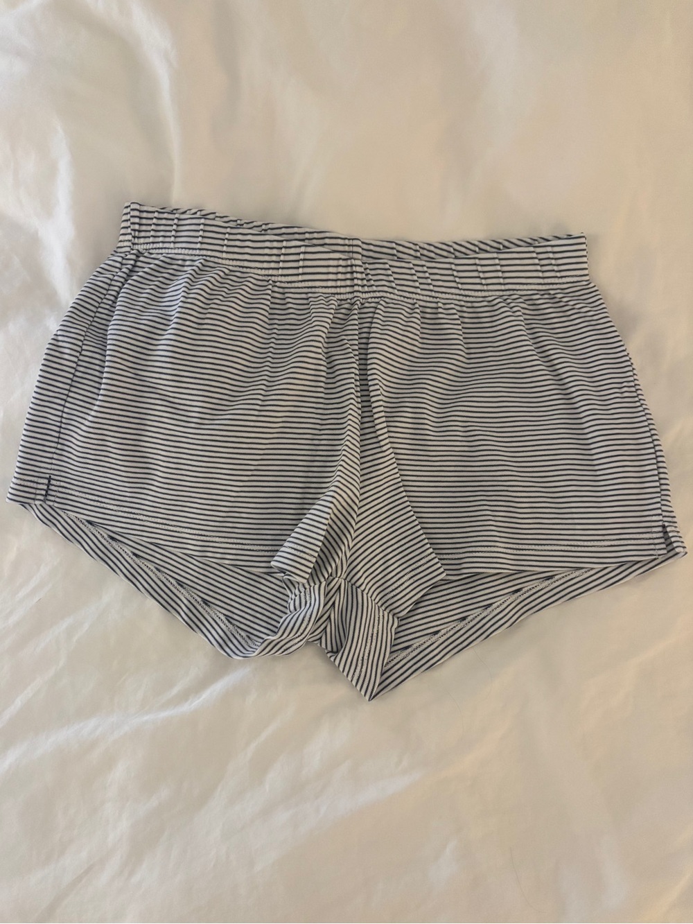 LAKE Women's Striped Sleep Shorts - Blue & White - Small